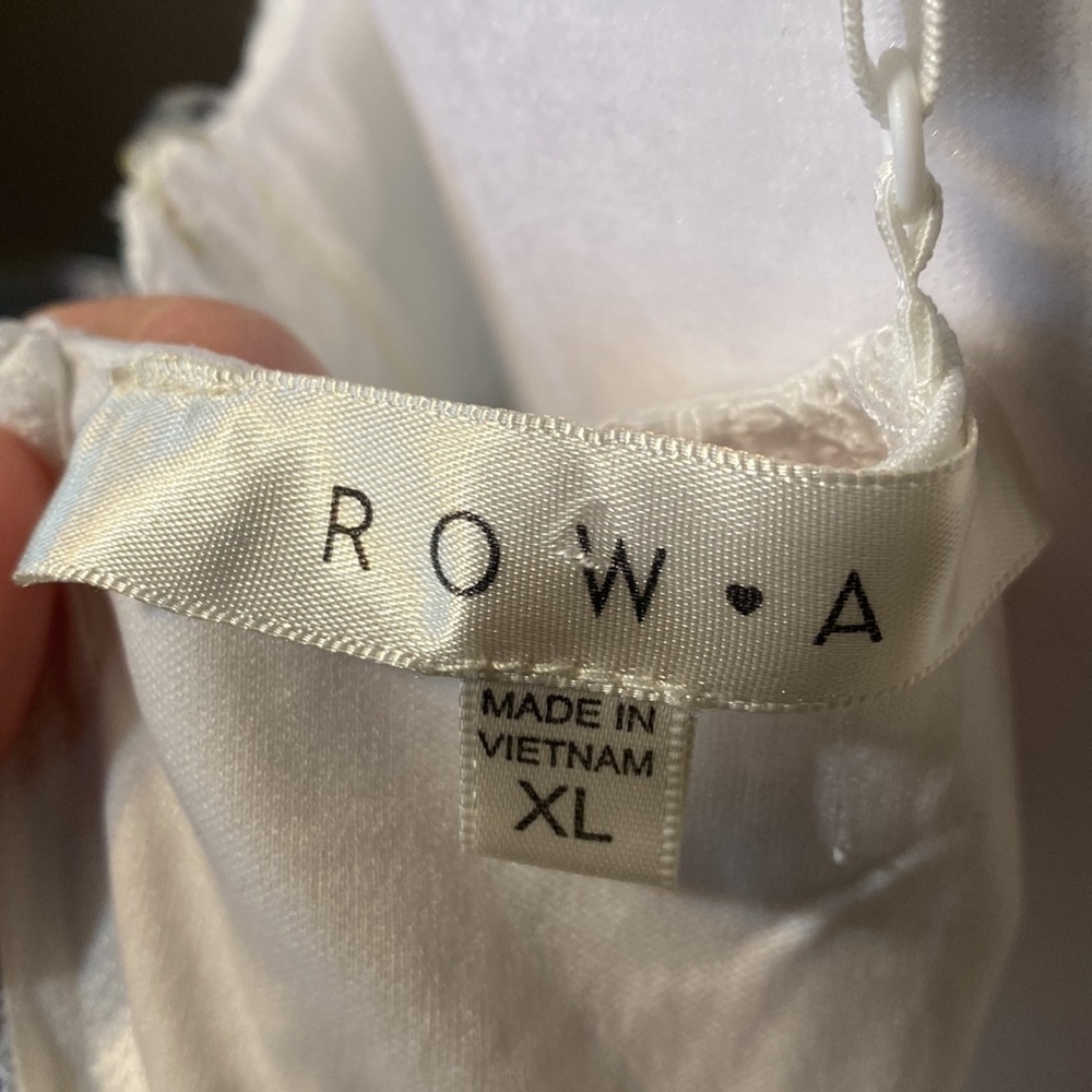 Row A White Lace Skater Dress Size XL - Picture 6 of 9